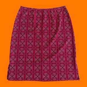 90's 00's vintage red bandana paisley print bodycon y2k skirt MEDIUM Venus